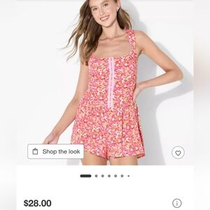 Women's L Floral Romper Feminine Coastal Cowgirl Boho